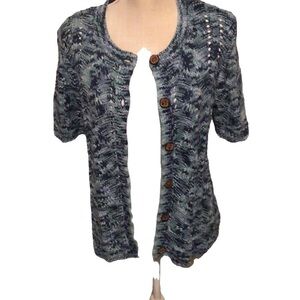 Coldwater creek knit cardigan, blue, PM